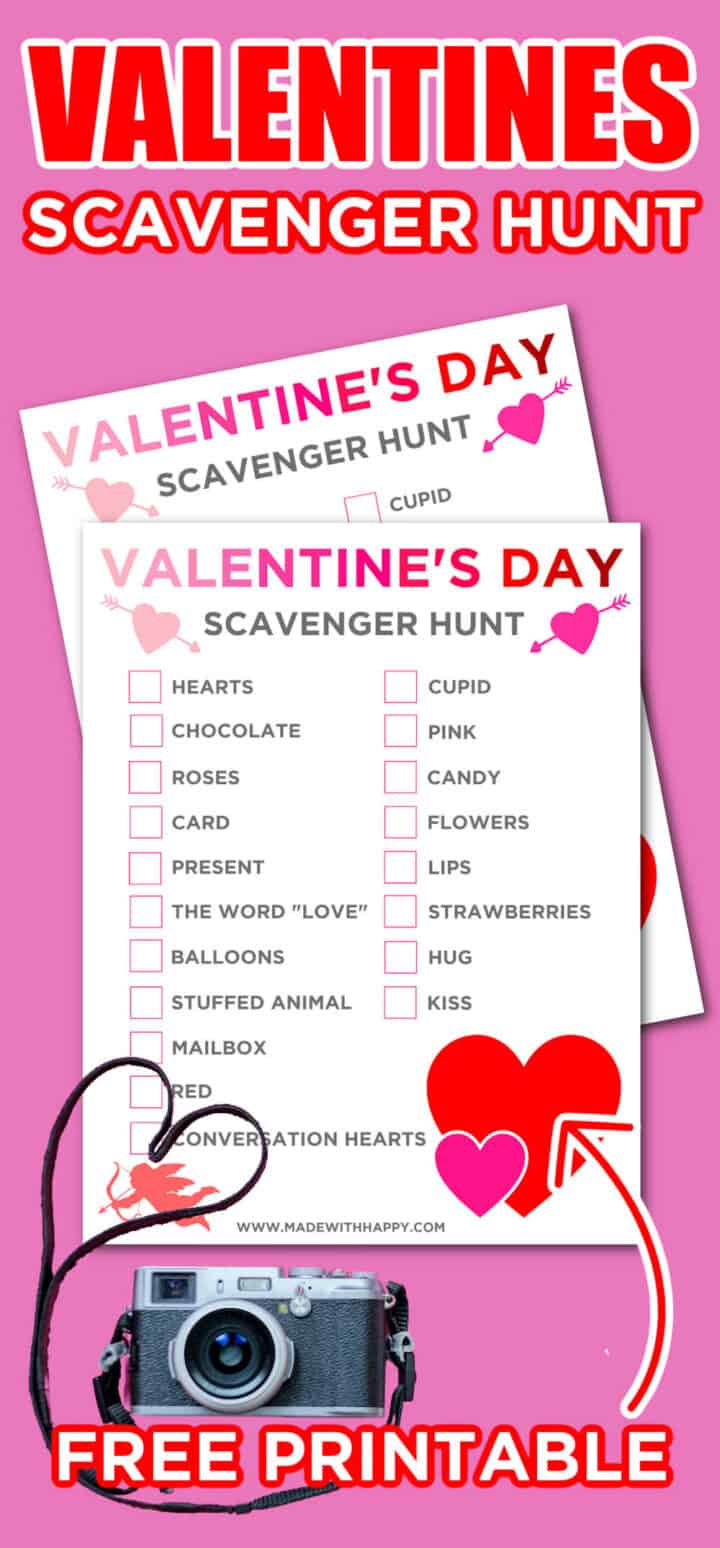 Valentine's Day Scavenger Hunt - Made with HAPPY