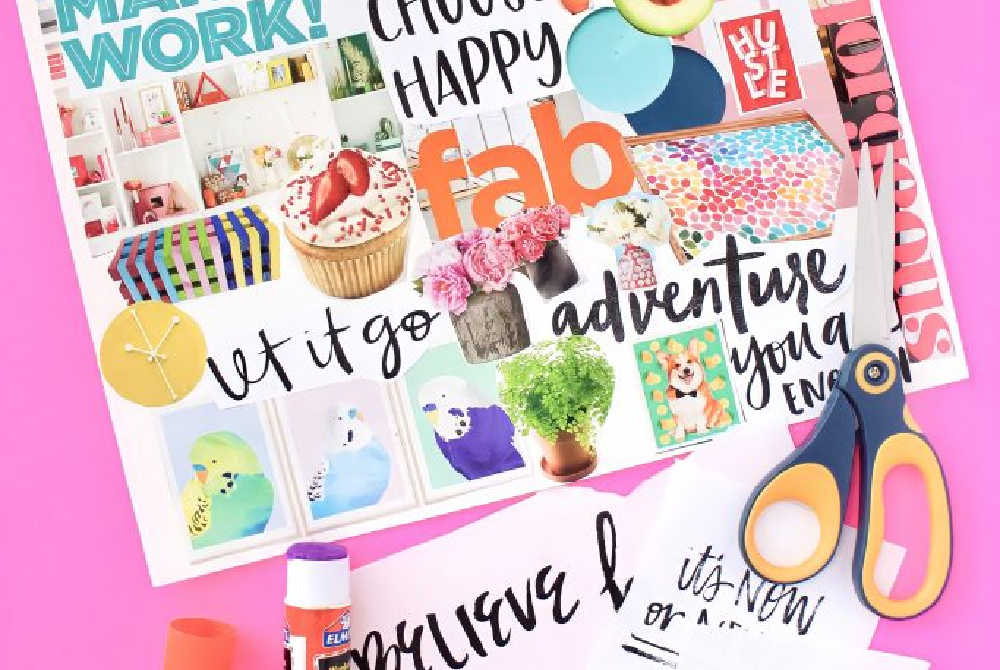 Colorful Vision Board Words (Free Printable PDF) - The Chic Life
