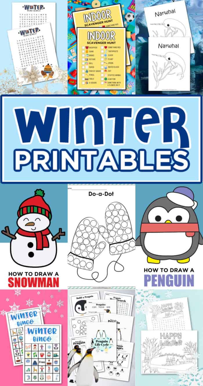 Free Winter Printables For Kids - Made with HAPPY