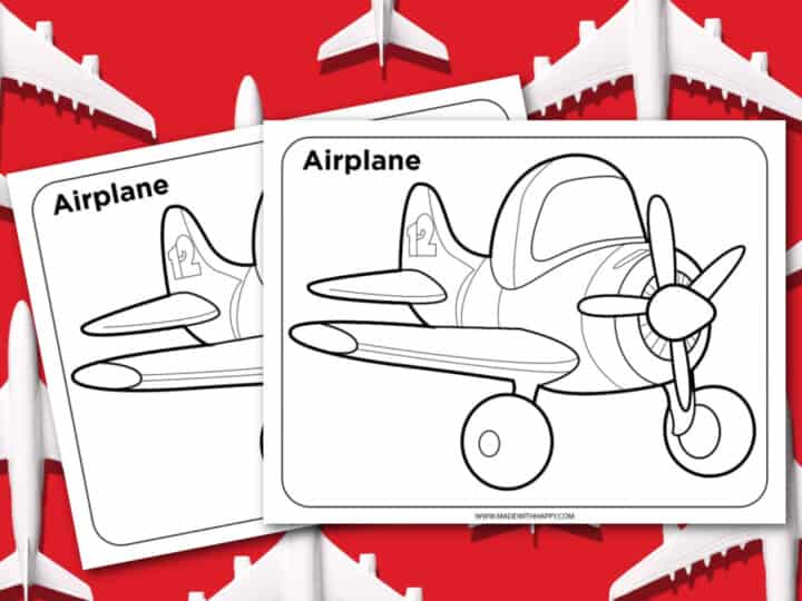 airplane coloring page