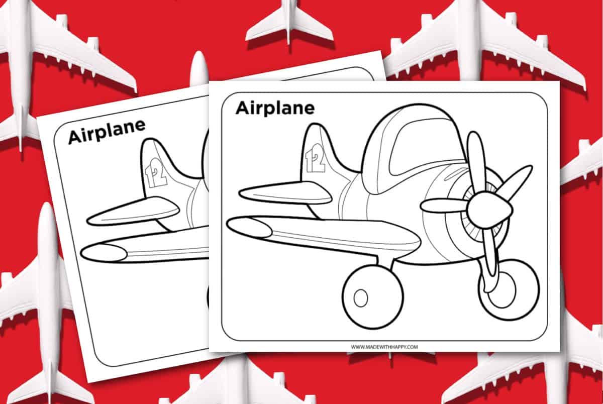 airplane coloring page