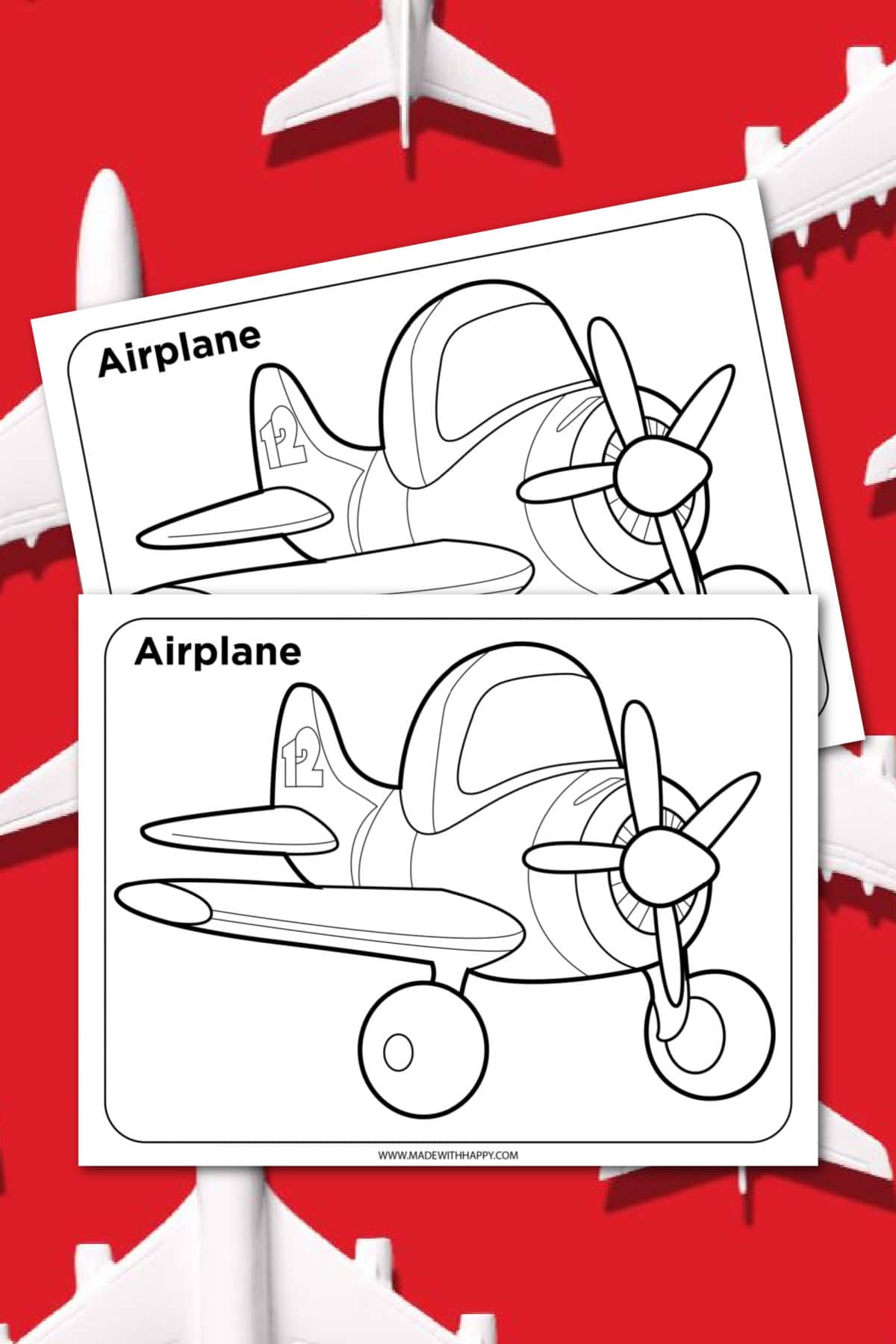 airplane coloring sheet