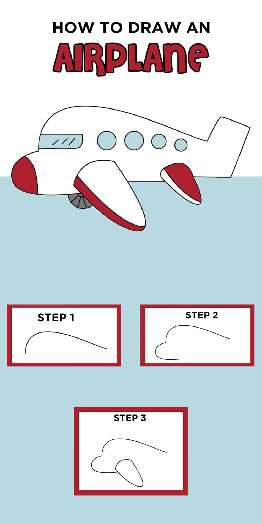 airplane drawing easy