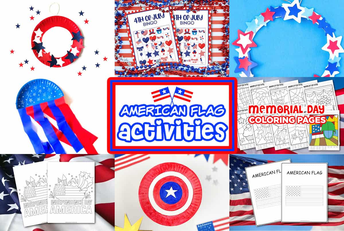 american flag art activities