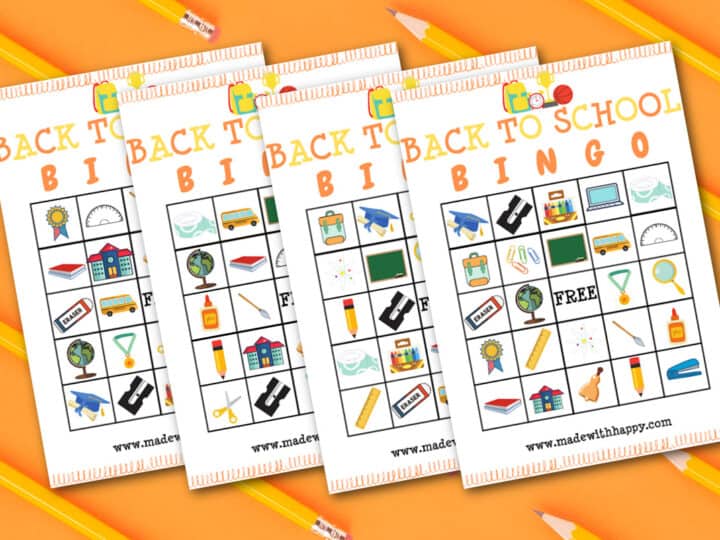 back to school bingo free printable