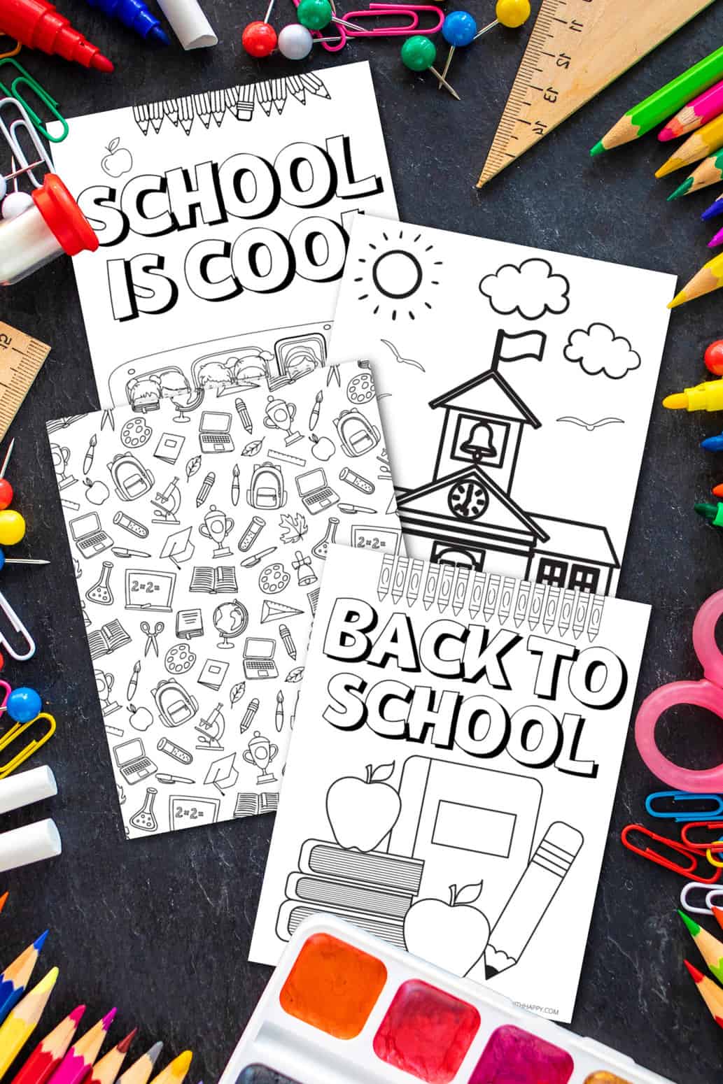 back to school coloring sheets