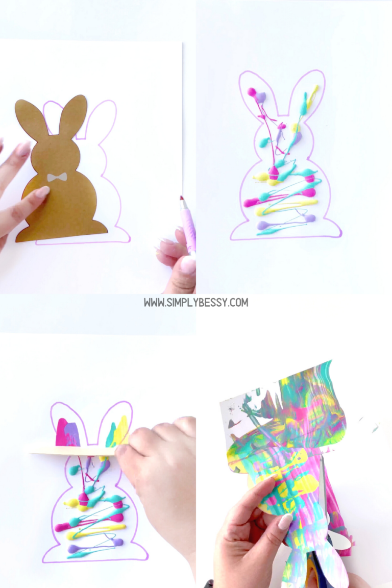 Bunny Scrape Painting Craft - Easy Art Project for Kids