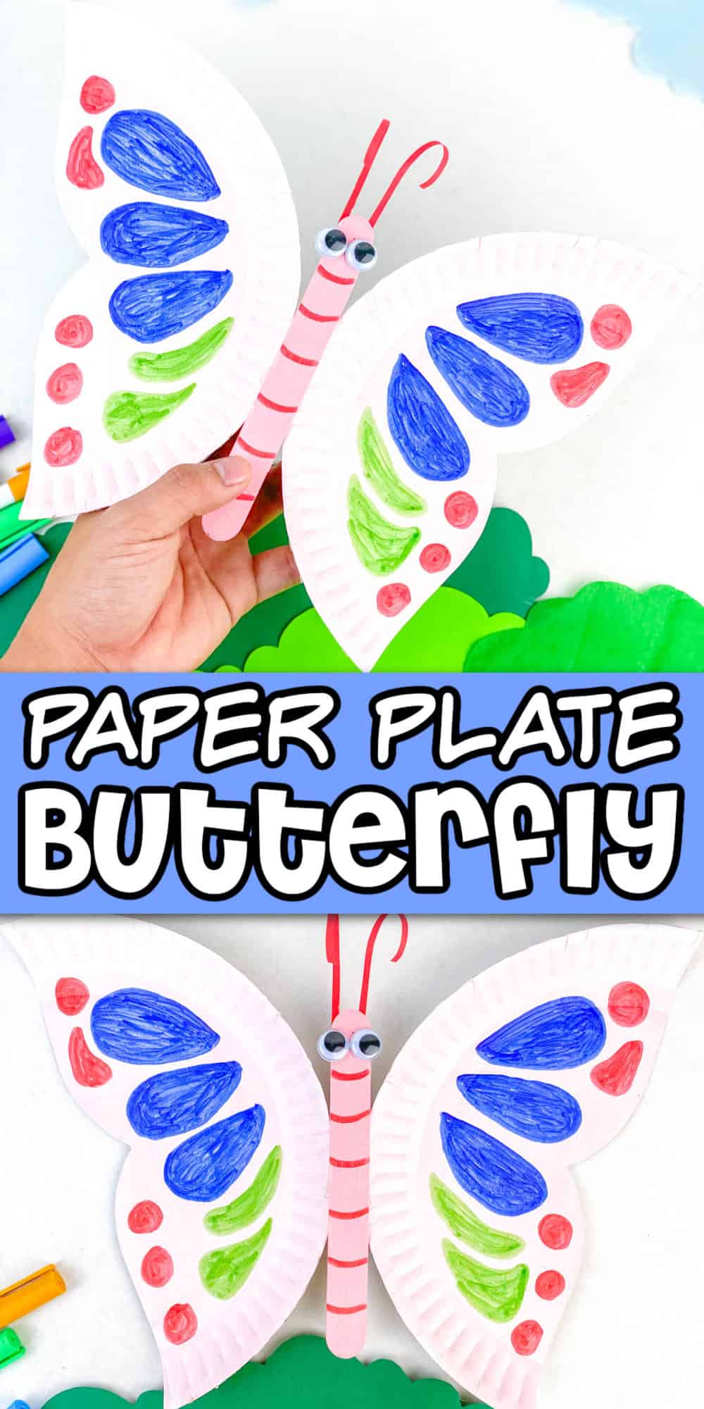 butterfly craft paper plate