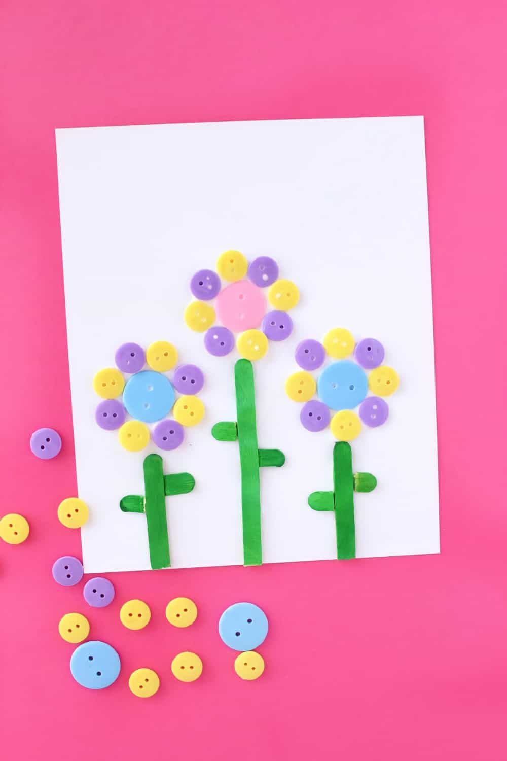 Button Flower Craft - Toddler at Play