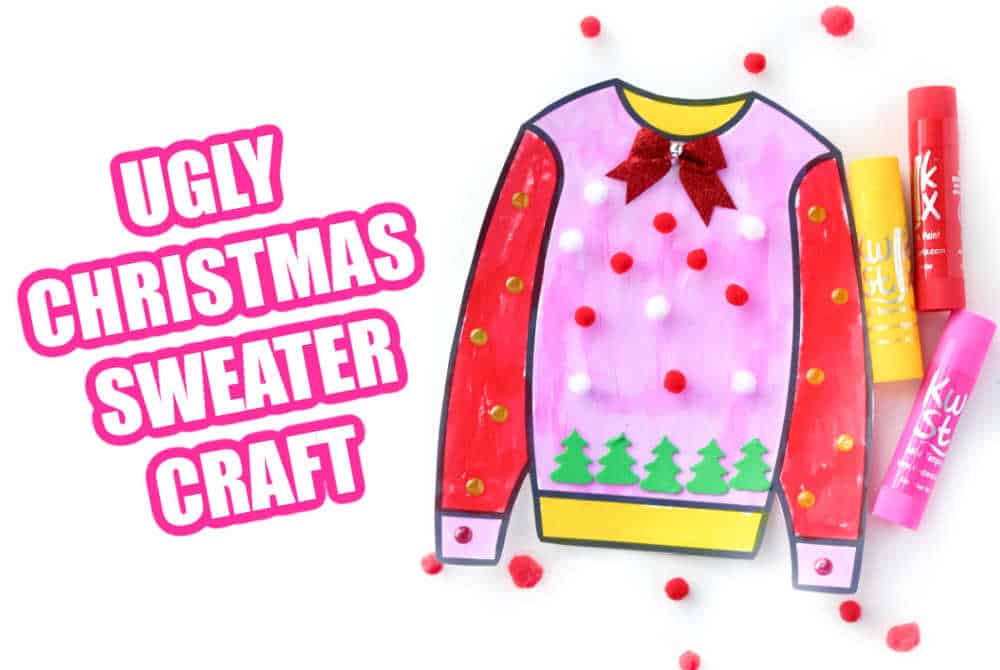 Kids Ugly Christmas Sweater Craft - Made with HAPPY