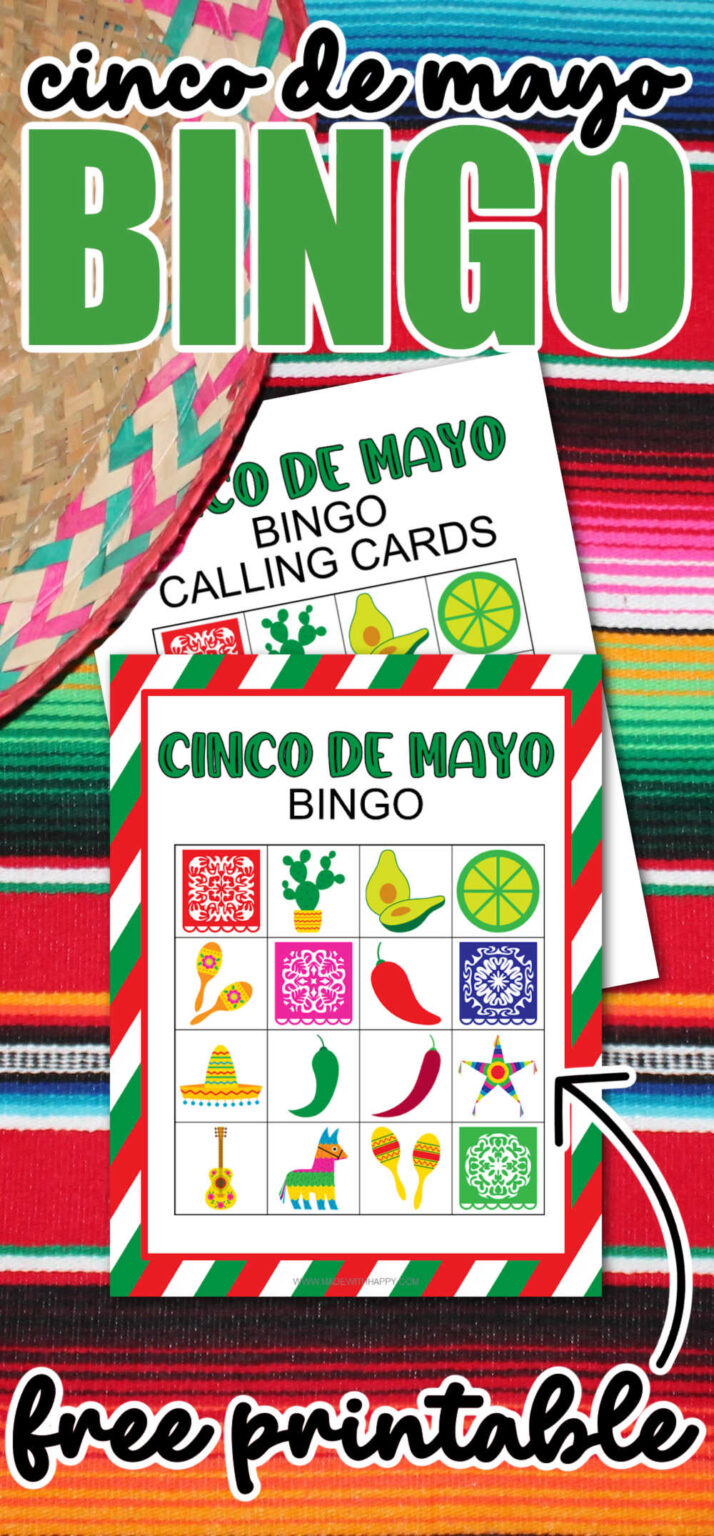 Cinco De Mayo Bingo Game - Made with HAPPY