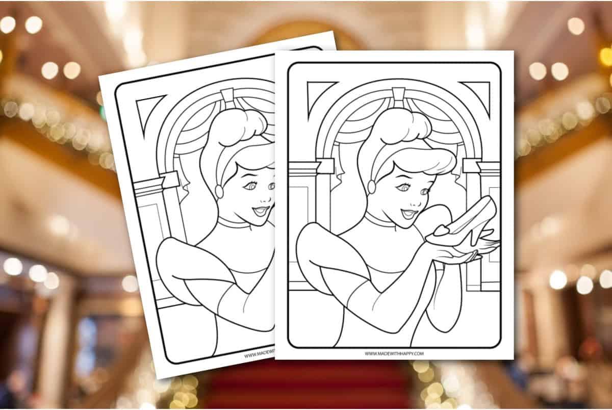 cinderella coloring page