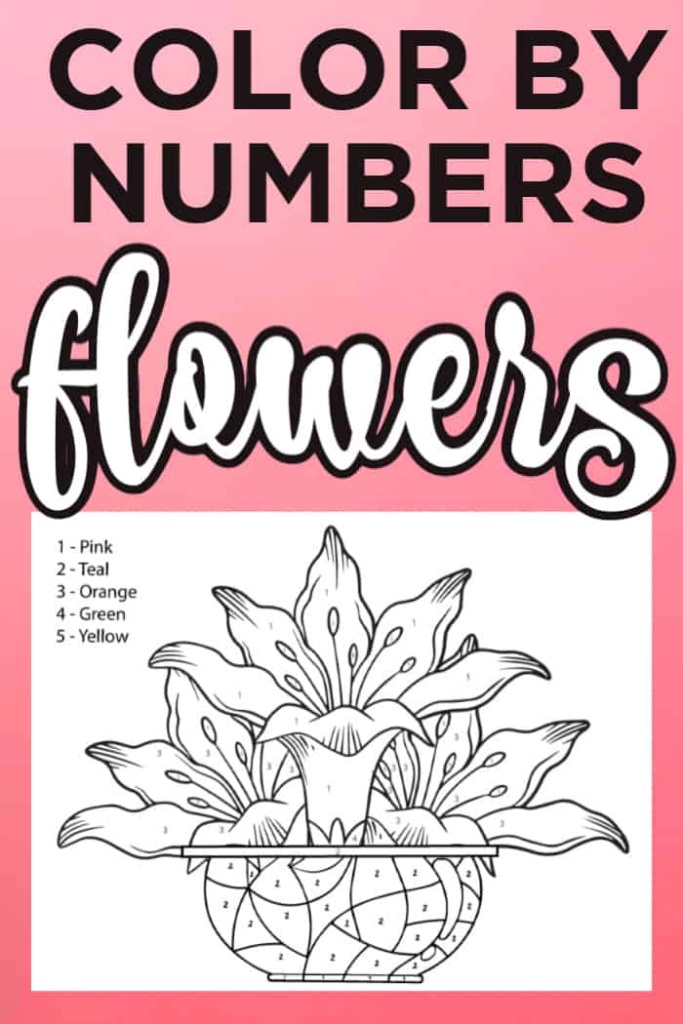 color by number flower pictures