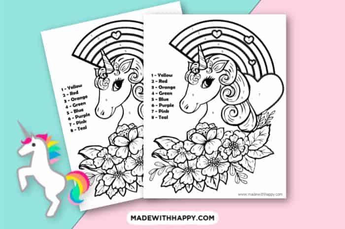 Download Unicorn Color By Number Free Printable Unicorn Coloring Pages