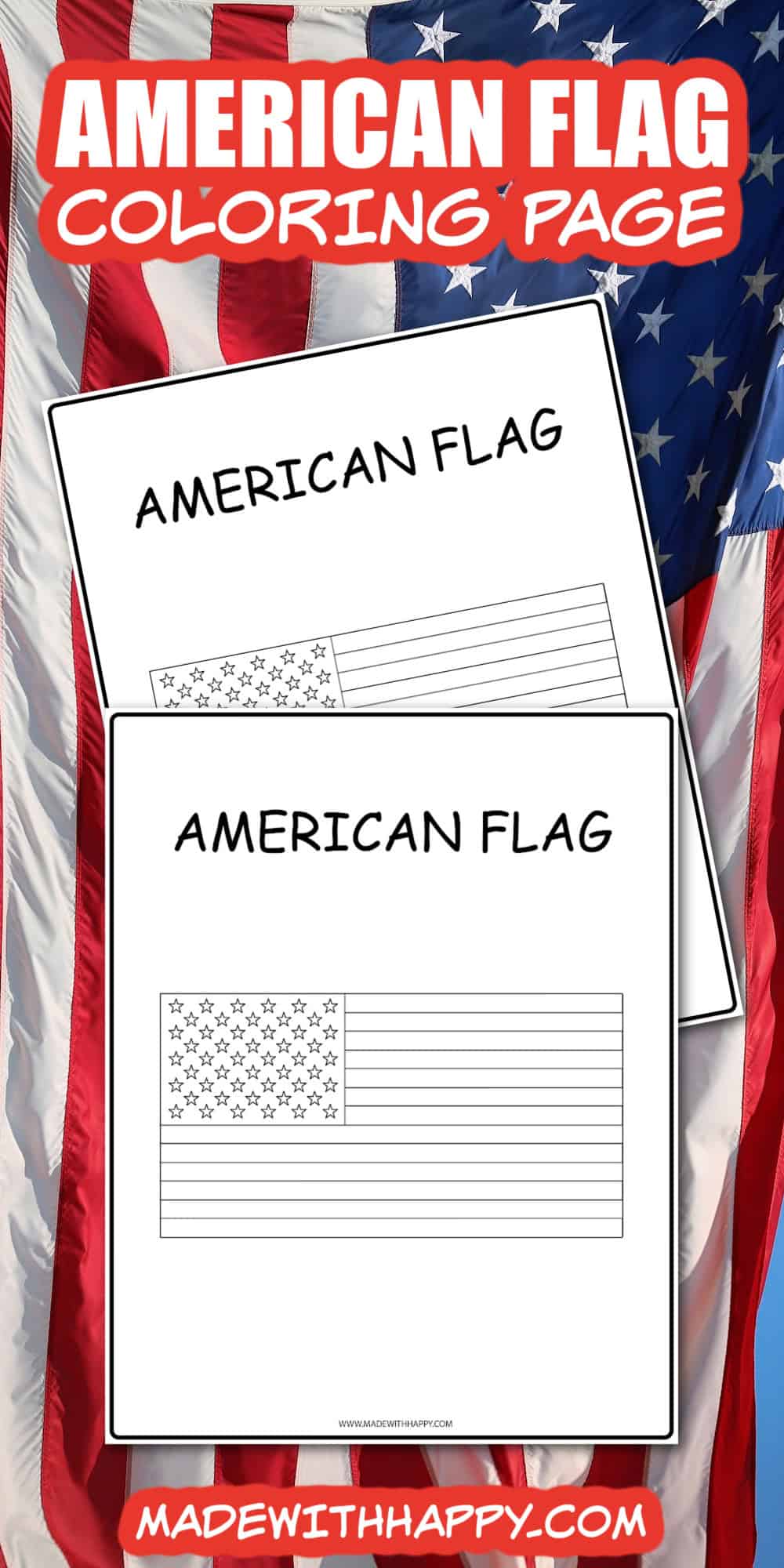 color page american flag