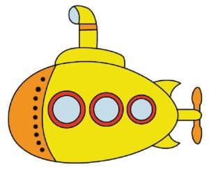 colored submarine