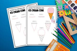 cone ice cream drawing