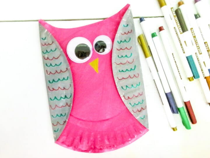 Easy Paper Plate Owl Craft For Kids - Made with HAPPY