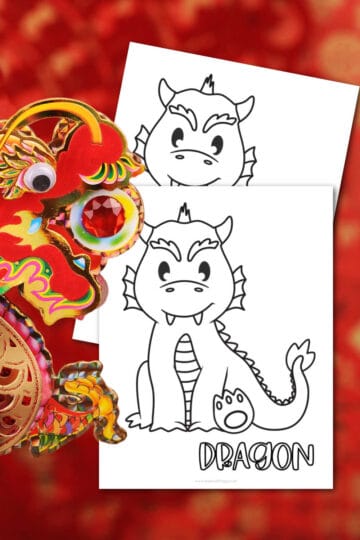 Chinese Dragon Puppet - Kids Craft with Printable Dragon Template