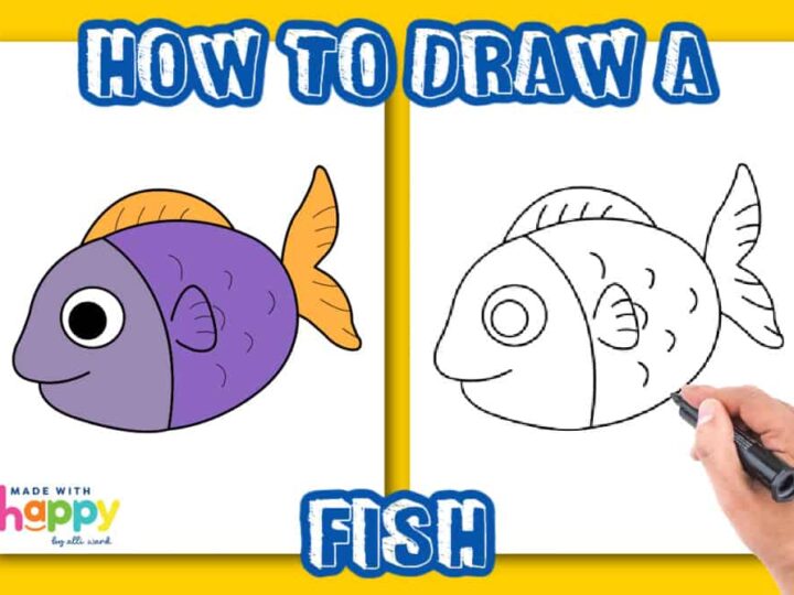 Fish Drawing for Kids | A Step-by-Step Tutorial for Kids