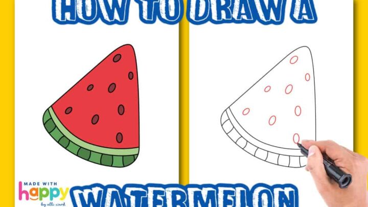 How to Draw a Watermelon Slice 🍉Cute Pun Art #2 - YouTube
