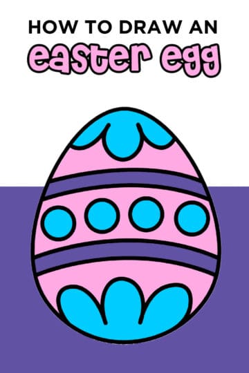 How To Draw an Easter Egg - Easy Step By Step Tutorial - Made with HAPPY