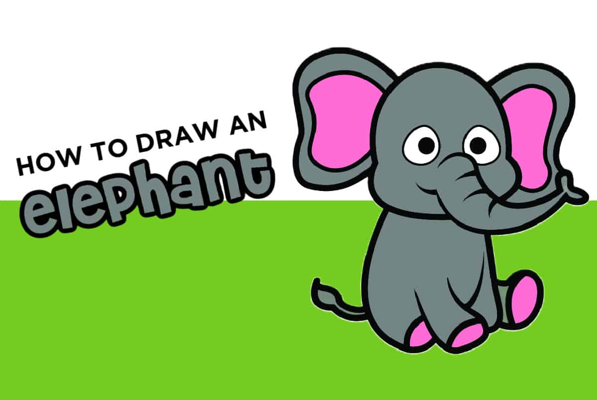 How To Draw An Elephant Clip Art - Baby Elephant Easy Drawing - Free  Transparent PNG Clipart Images Download