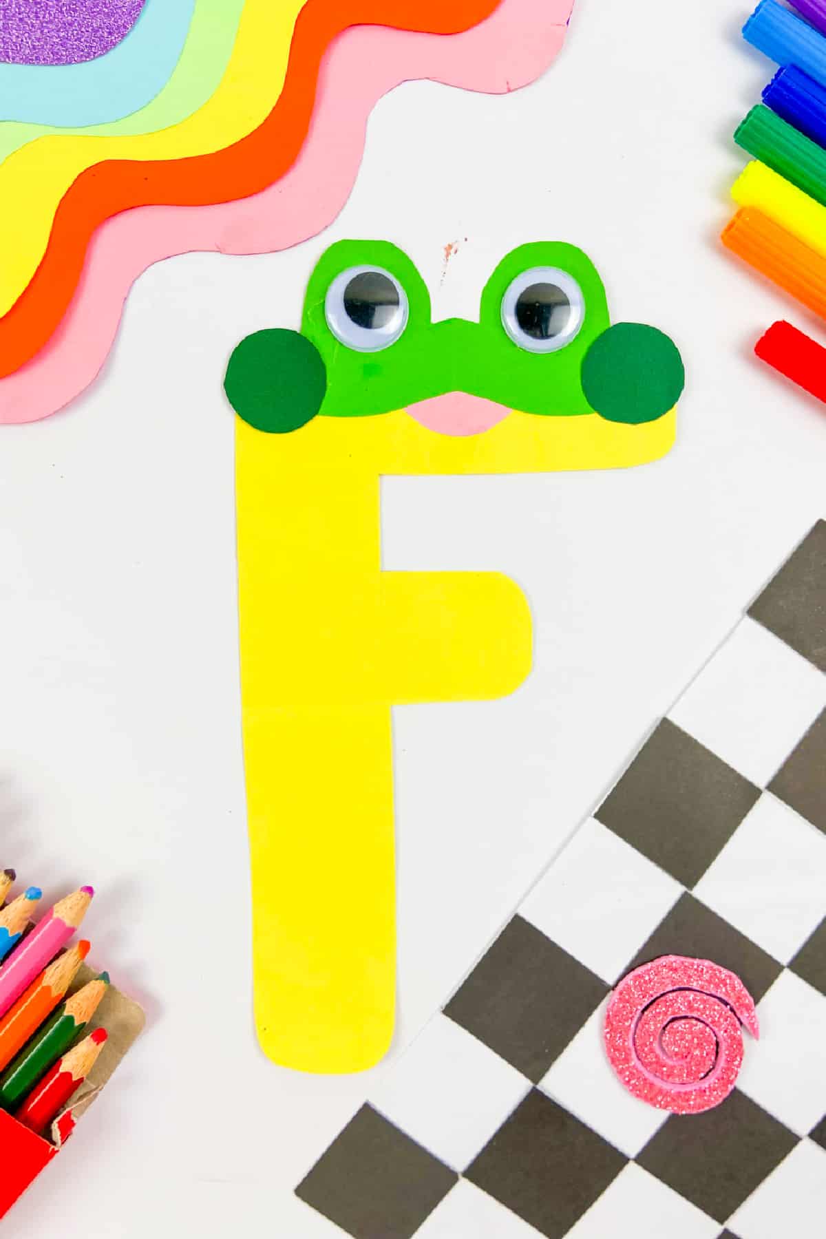Cute Fish Ready For Alphabet Learning For Letter F Stock