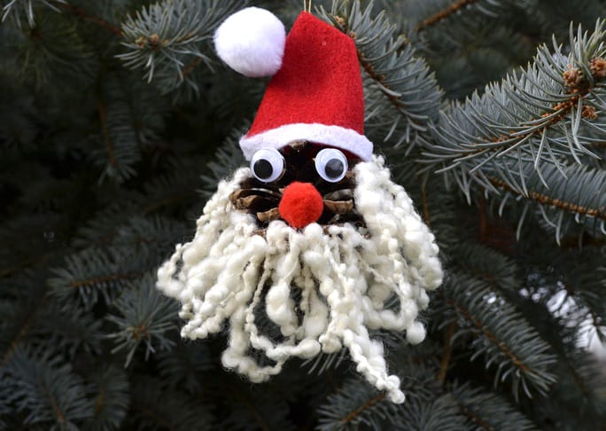 Pinecone Santa Ornament DIY Craft