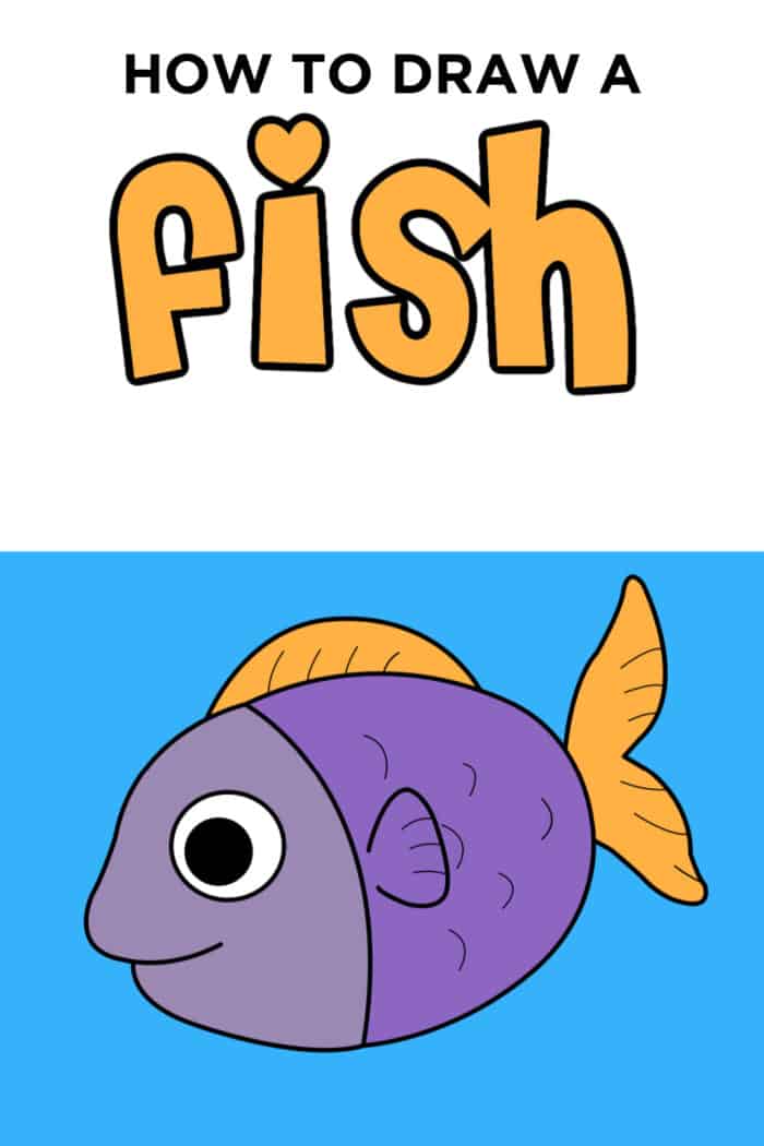 How to Draw a Fish Easy Step By Step - Made with HAPPY