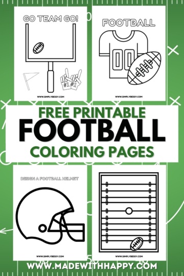 Football Coloring Pages - 4 Free Printables - Made with HAPPY