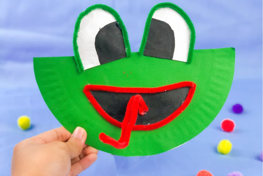 frog life cycle paper plate craft