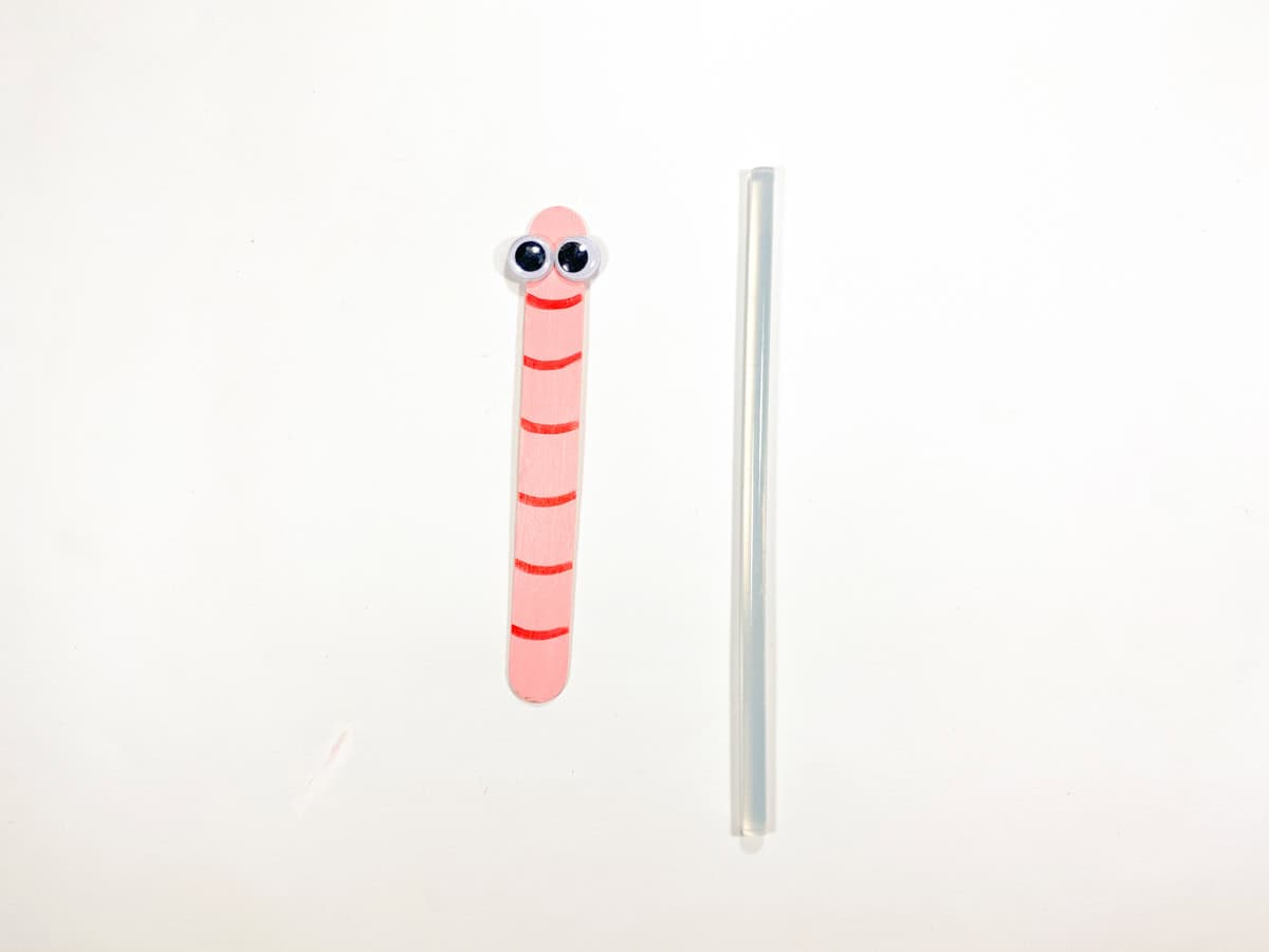 glue two googly eyes to top of popsicle sticks