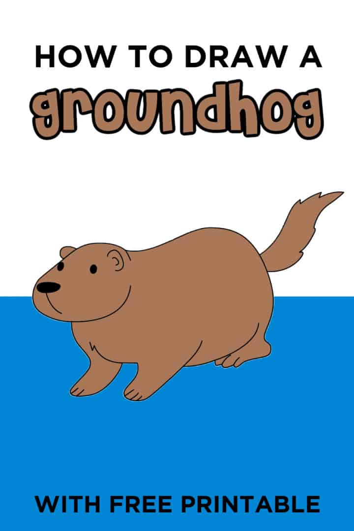 How To Draw a Groundhog Easy StepByStep Tutorial Made with HAPPY