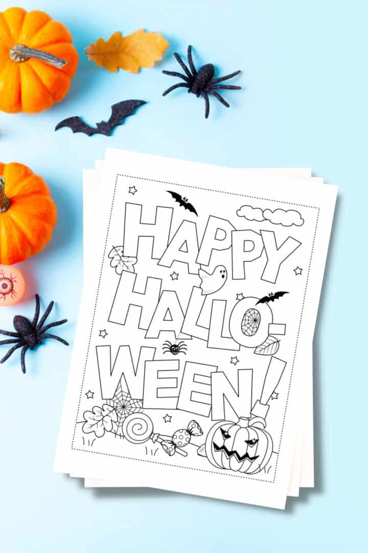 50+ Free Kids Halloween Coloring Pages - Made with HAPPY