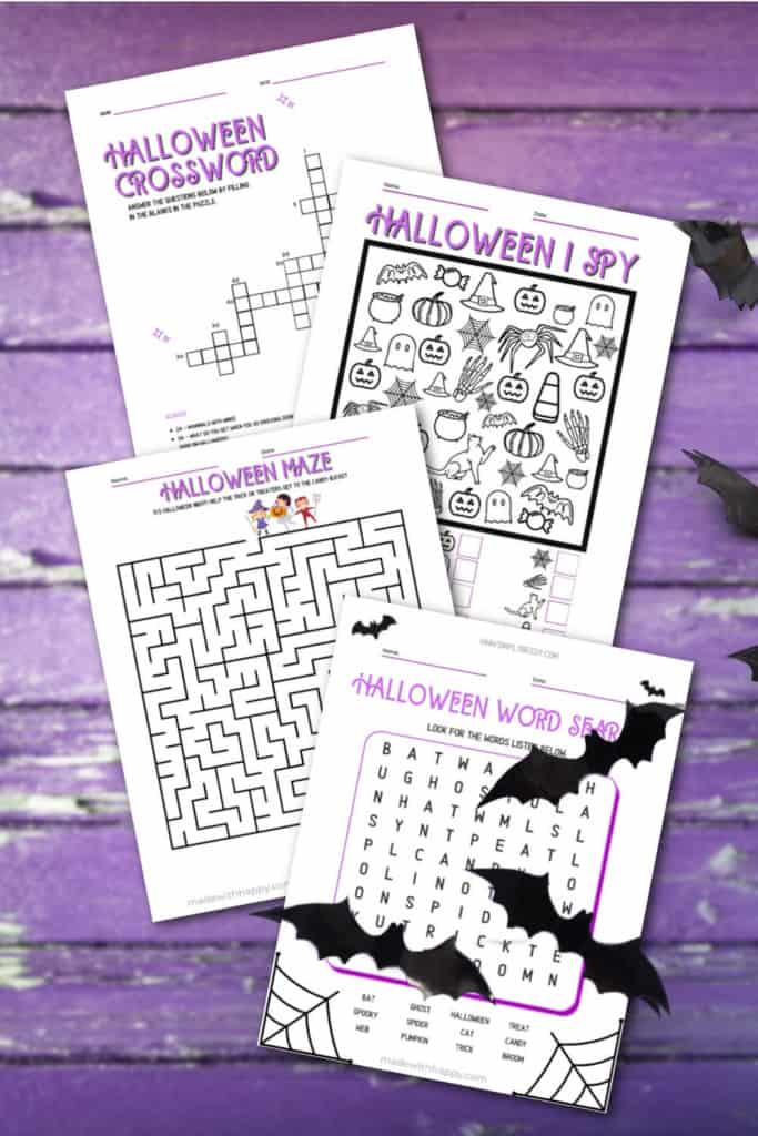 Halloween Activity Sheets for Kids