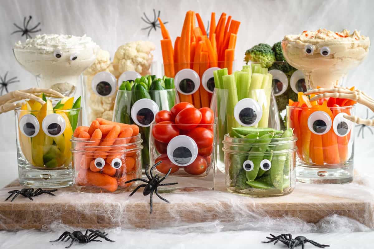 Healthy Halloween Appetizer Veggies