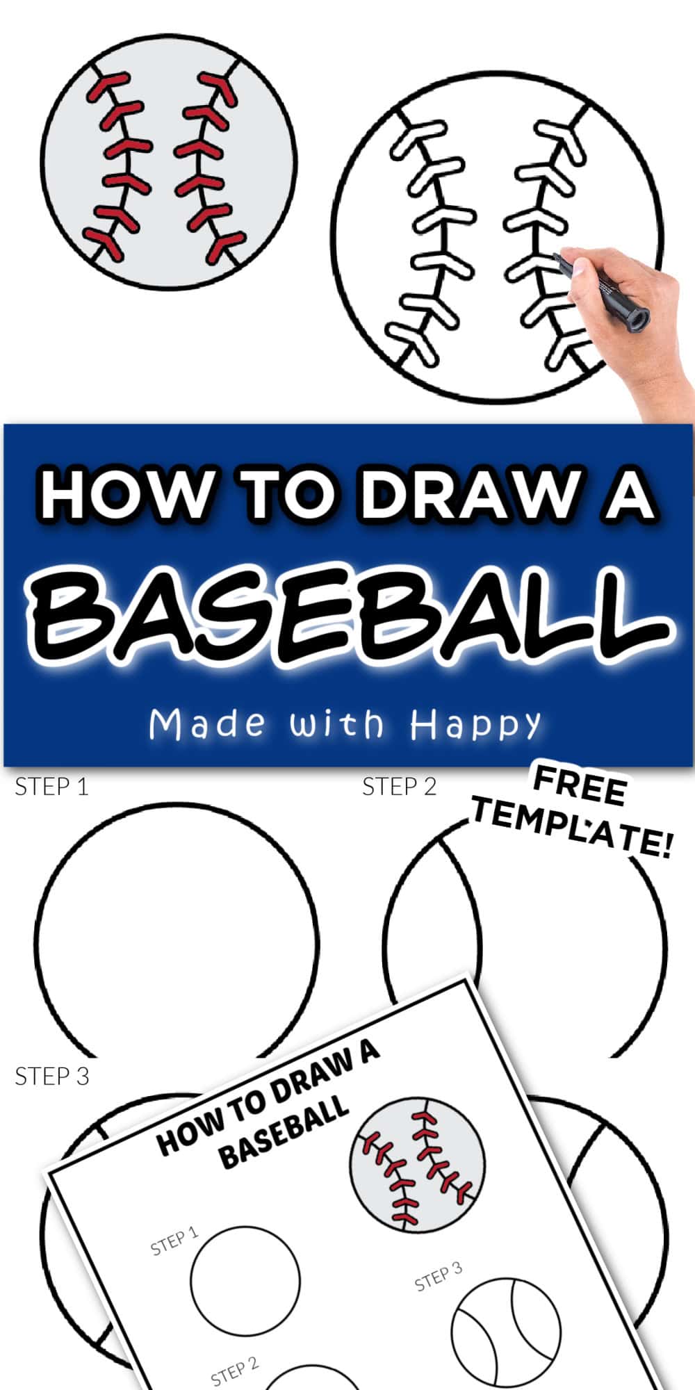 how do you draw a baseball