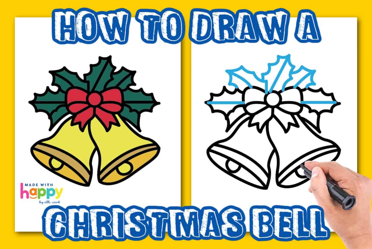 How to Draw Christmas Holly with Easy Tutorial - How to Draw Step