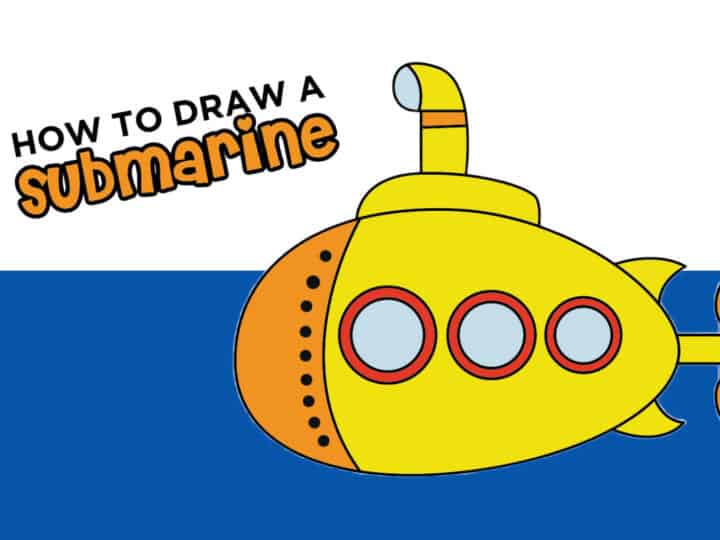 how to draw a submarine