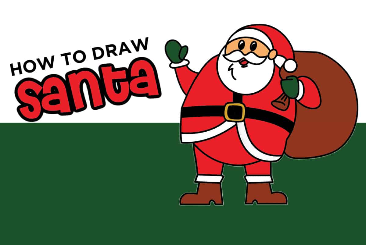 How To Draw A Santa Face For Kids, Step by Step, Drawing Guide, by Dawn -  DragoArt