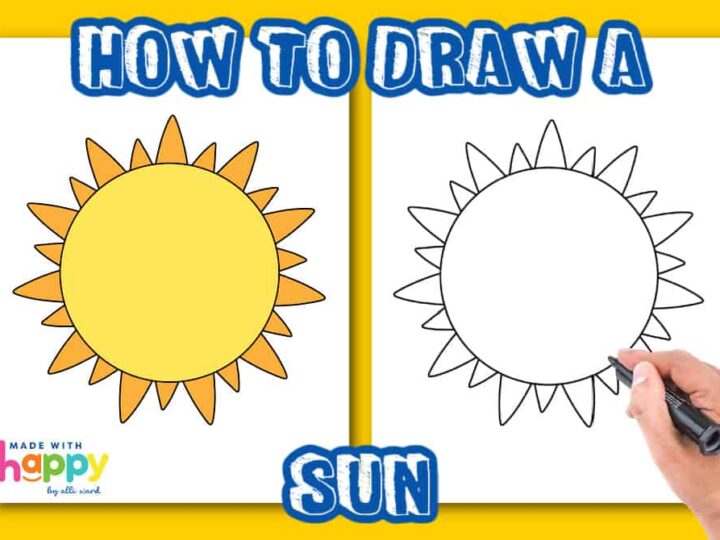 How to Draw Sun and Moon - HelloArtsy