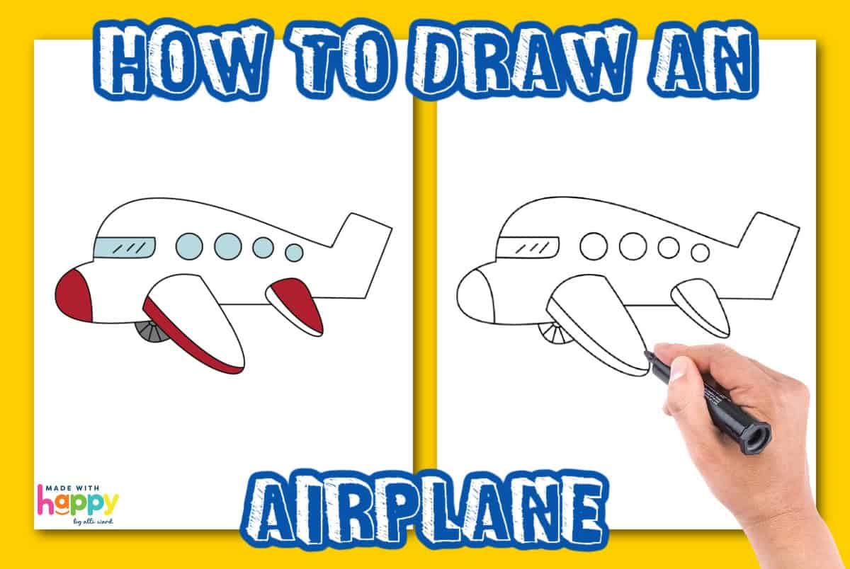 how to draw the airplane