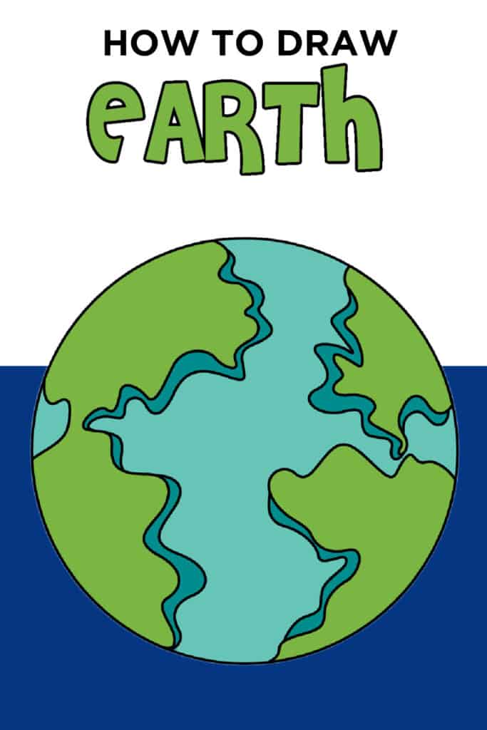 How To Draw Earth Easy Step By Step Drawing Tutorial Made with HAPPY