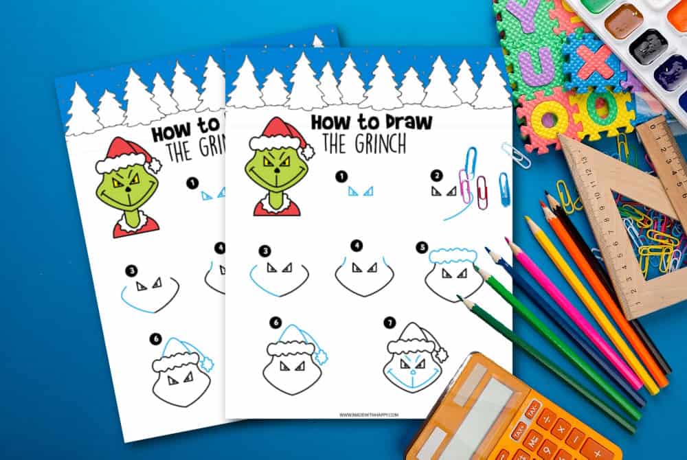 How to Draw The Grinch Printable