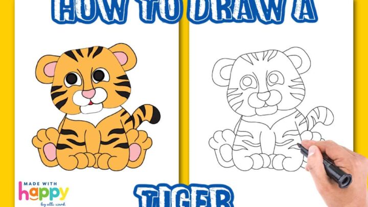 Easy Tiger Drawing 🐅 - YouTube