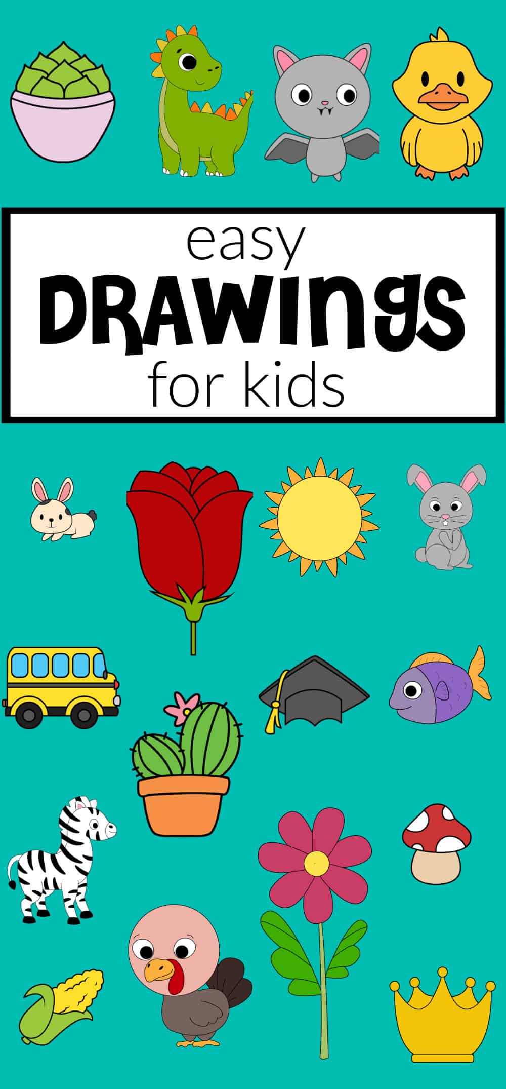 very easy drawings for kids
