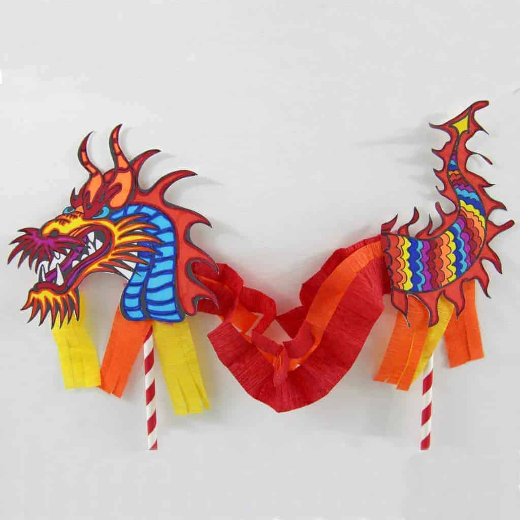 chinese dragon face template