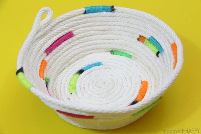 How to make No-Sew Rope Bowl - Made with HAPPY