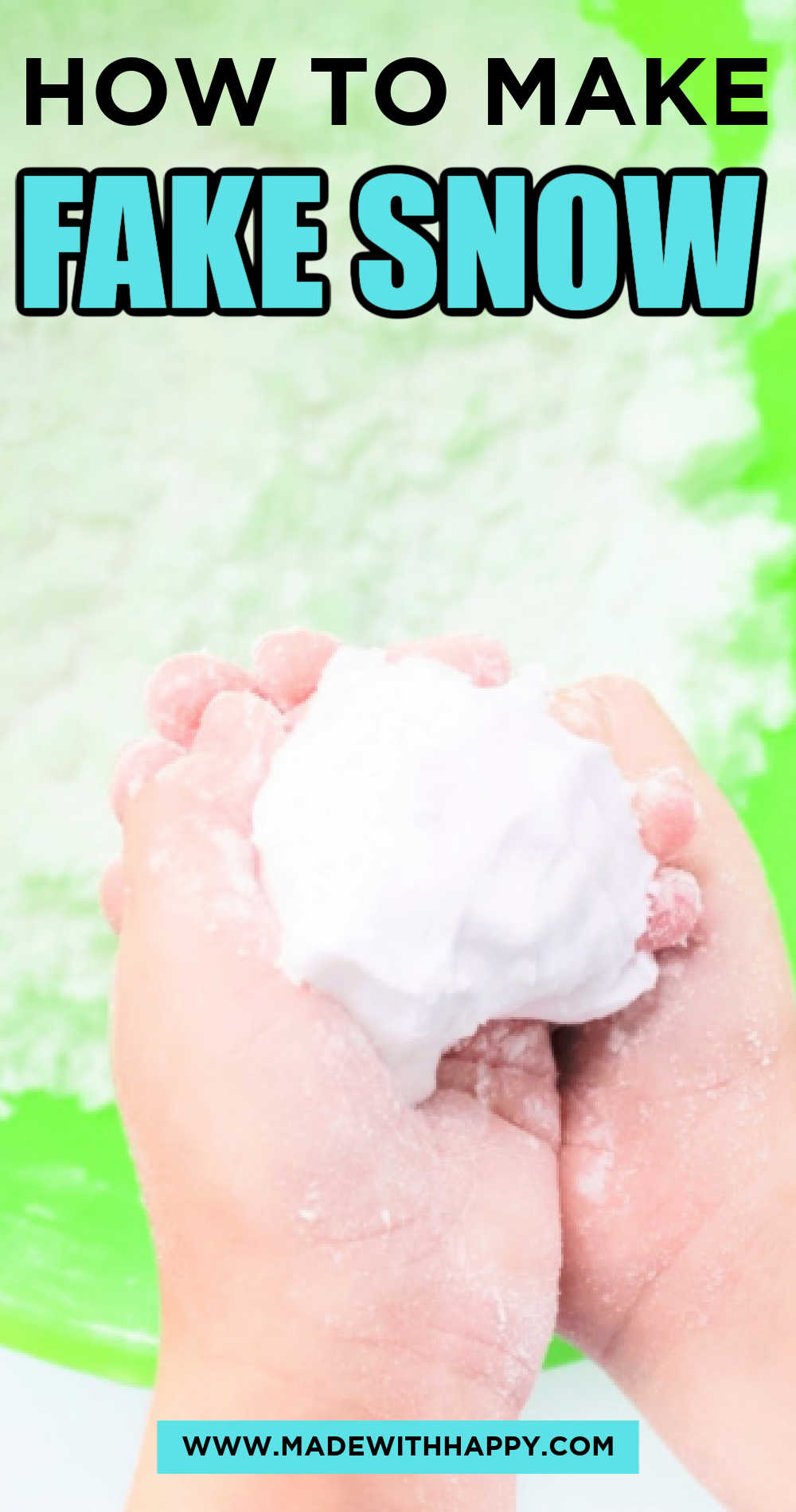 2 Ingredient Fake Snow Recipe for Sensory Play That's Actually Cold!